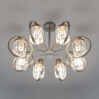 Потолочная люстра Eurosvet Loraine 10095/8 сатинированный никель