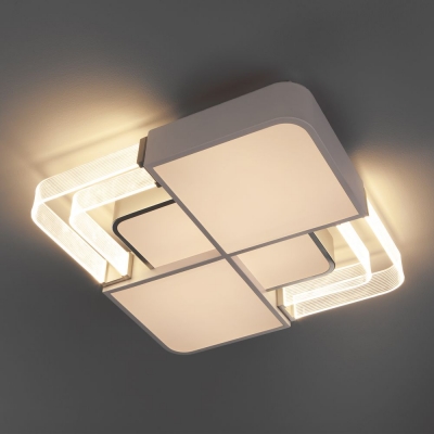 Потолочный светодиодный светильник Eurosvet Target 90182/1 серебро;белый