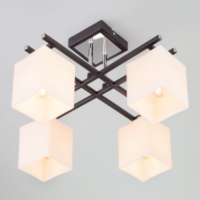 Люстра потолочная Eurosvet Devis 70018/4 тёмное дерево;чёрный