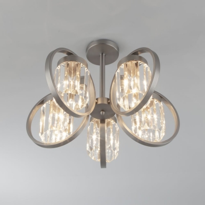 Люстра потолочная Eurosvet Loraine 10095/5 сатинированный никель