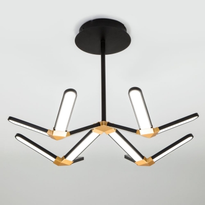 Светодиодная люстра Eurosvet Kyoto 90147/4 чёрный;золото