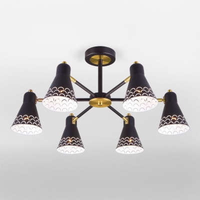 Люстра потолочная Eurosvet Trina 70100/6 античная бронза;чёрный