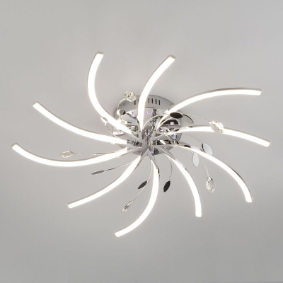 Светодиодная люстра Eurosvet Windmill 90125/10 хром