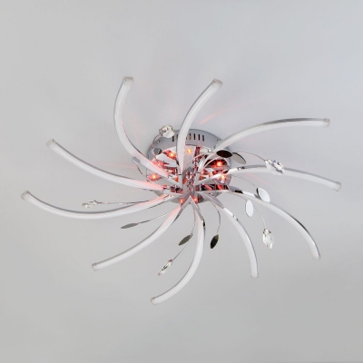 Светодиодная люстра Eurosvet Windmill 90125/10 хром Светодиодная люстра Eurosvet Windmill 90125/10 хром