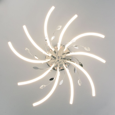 Светодиодная люстра Eurosvet Windmill 90125/10 хром Светодиодная люстра Eurosvet Windmill 90125/10 хром