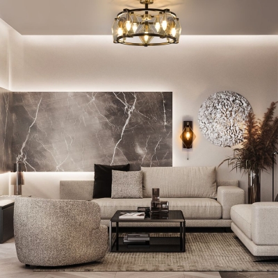 Люстра потолочная Eurosvet Aragon 60126/5 черный;античная бронза