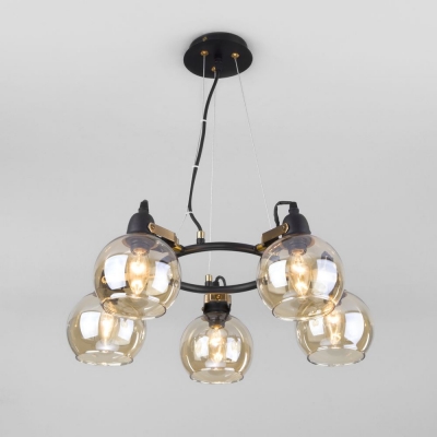 Люстра Eurosvet Mateo 70119/5 черный;бронза Люстра Eurosvet Mateo 70119/5 черный;бронза