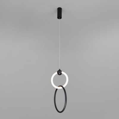 Подвесной светодиодный светильник Eurosvet Rim 90166/2 черный Подвесной светодиодный светильник Eurosvet Rim 90166/2 черный