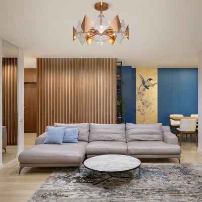 Люстра потолочная Eurosvet Origami 60121/6 латунь