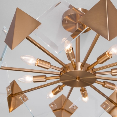 Потолочная люстра Eurosvet Origami 60121/8 латунь Потолочная люстра Eurosvet Origami 60121/8 латунь