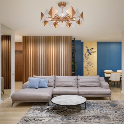 Потолочная люстра Eurosvet Origami 60121/8 латунь Потолочная люстра Eurosvet Origami 60121/8 латунь