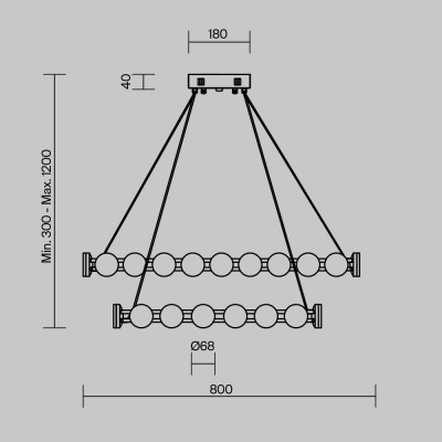 Подвесная люстра Freya Collar FR6180PL-L70B 