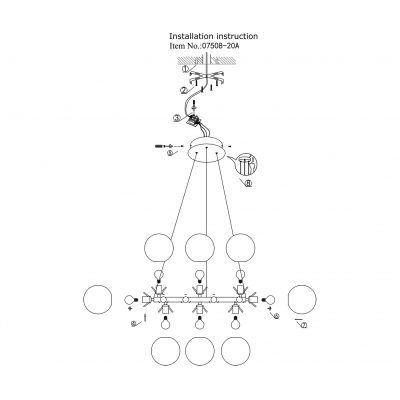 Подвесная люстра Kink Light Сида 07508-20A,33