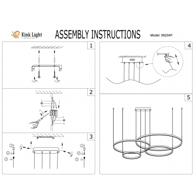 Светодиодная люстра Kink Light Тор 08204,33P