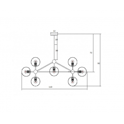 Потолочная люстра Kink Light Моди 07535-10,19 Потолочная люстра Kink Light Моди 07535-10,19