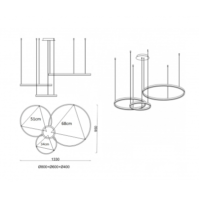 Светодиодная люстра Kink Light Тор 08223,33P