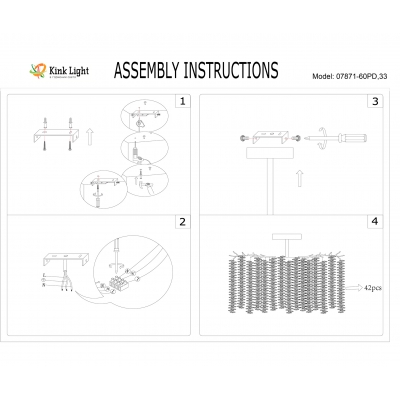 Хрустальная люстра Kink Light Шанти 07871-60PD,33