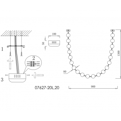 Подвесной светильник Kink Light Мони 07627-20L,20