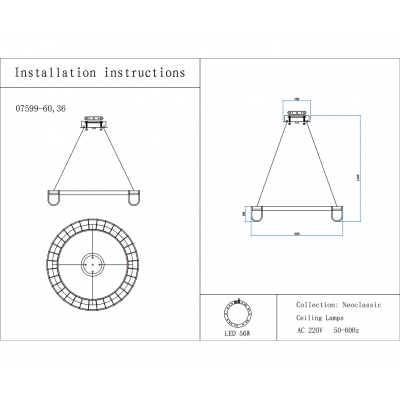 Подвесная люстра Kink Light Гэлли 07599-60,36