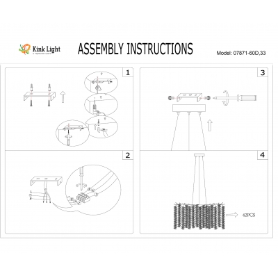 Хрустальная люстра Kink Light Шанти 07871-60D,33