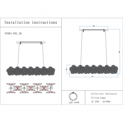 Подвесная люстра Kink Light Грея 07601-95L,36