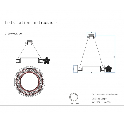 Люстра Kink Light Лиона 07600-60A,36 Люстра Kink Light Лиона 07600-60A,36
