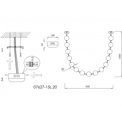 Подвесной светильник Kink Light Мони 07627-15L,20