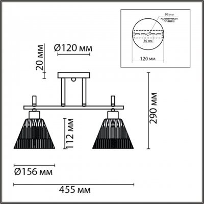 Светильник потолочный LUMION COMFI 8188/2C