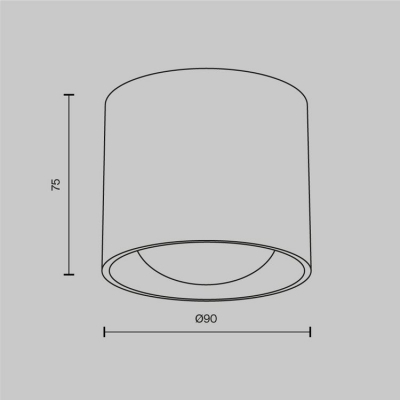 Накладной светильник Lens C217CL-15W3K-W