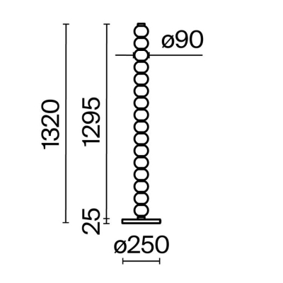 Торшер Maytoni Amulet MOD555FL-L23G3K