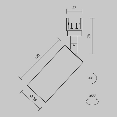 Трековый светильник Maytoni Focus O-TR01-1-S-16WB3K