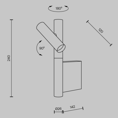 Бра Maytoni Utility MOD433WL-L3N3K
