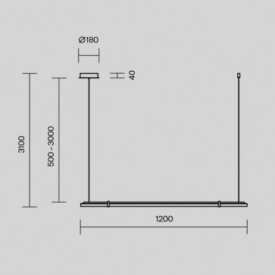 Линейный светильник Maytoni Plume MOD340PL-L20BS3K