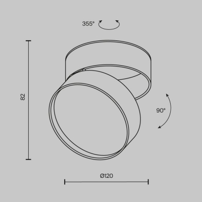 Накладной светильник Maytoni Onda C024CL-18W4K-W-1