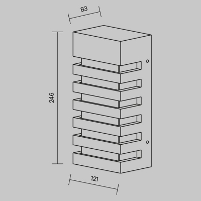 Настенный светильник уличный Maytoni Remsa O034WL-01B Настенный светильник уличный Maytoni Remsa O034WL-01B