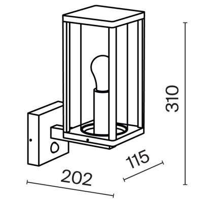 Настенный светильник уличный Maytoni Cell O452WL-01GFSR