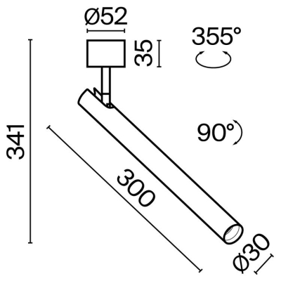 Накладной светильник Maytoni Focus T C141CL-L300-6W3K-W