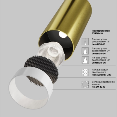 Накладной светильник Maytoni FOCUS LED C055CL-L12W2.7K-W-BS Накладной светильник Maytoni FOCUS LED C055CL-L12W2.7K-W-BS