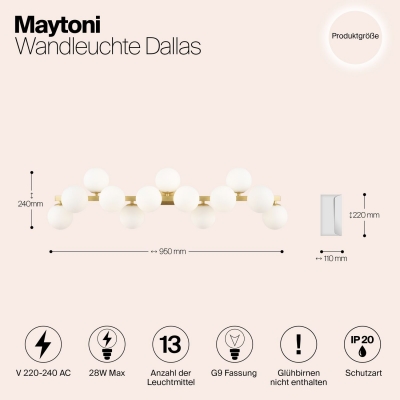 Настенный светильник Maytoni Dallas MOD547WL-13BS Настенный светильник Maytoni Dallas MOD547WL-13BS