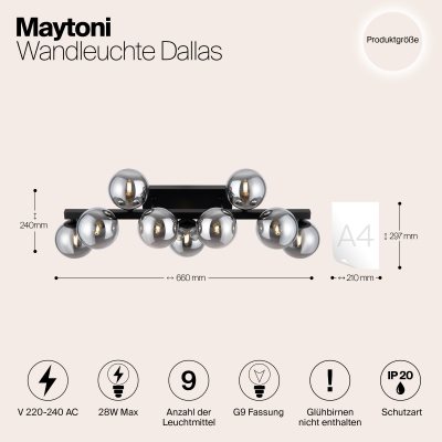 Настенный светильник Maytoni Dallas MOD547WL-09B