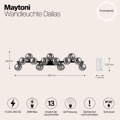 Настенный светильник Maytoni Dallas MOD547WL-13B Настенный светильник Maytoni Dallas MOD547WL-13B