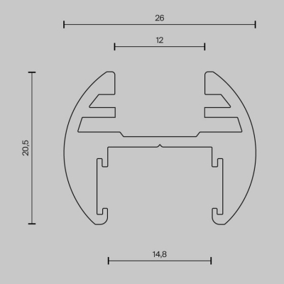 Шинопровод Maytoni Busbar TRX172-R-111B