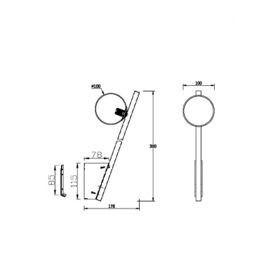 Бра Maytoni Kazimir MOD175WL-01G Бра Maytoni Kazimir MOD175WL-01G