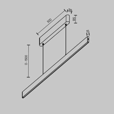 Линейный светильник Maytoni Euphoria P109PL-36W2.7-6K-B