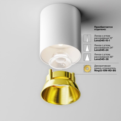 Накладной светильник Maytoni Alfa LED C064CL-12W4K-RD-WB