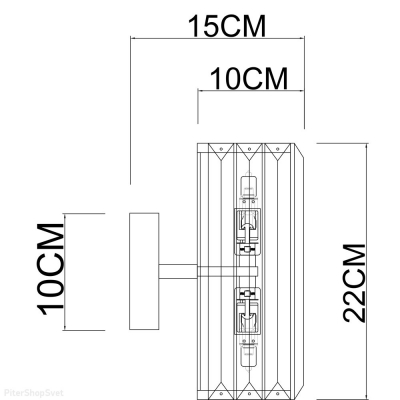 Настенный светильник ARTE LAMP SANTORINI A1049AP-2GO