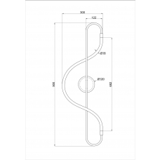 Настенный светодиодный светильник ARTE LAMP KLIMT A2850AP-13BK