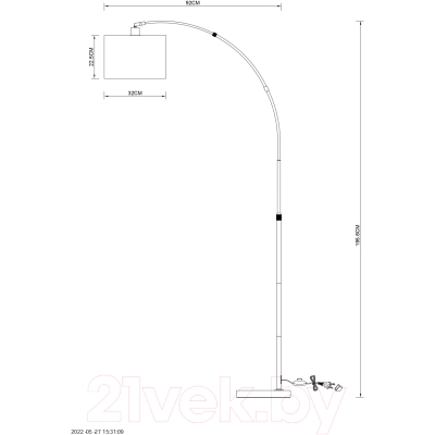 Торшер напольный ARTE LAMP PAOLO A4060PN-1CC Торшер напольный ARTE LAMP PAOLO A4060PN-1CC