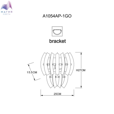 Бра ARTE LAMP ELLA A1054AP-1GO Бра ARTE LAMP ELLA A1054AP-1GO