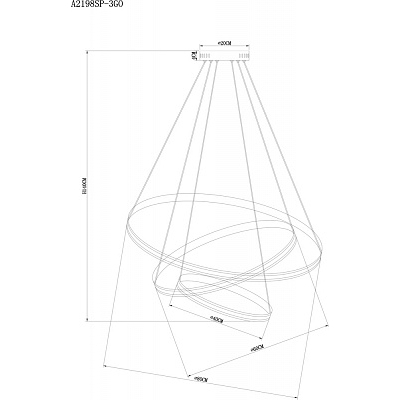Люстра ARTE LAMP MERIDIANA A2198SP-2GO Люстра ARTE LAMP MERIDIANA A2198SP-2GO
